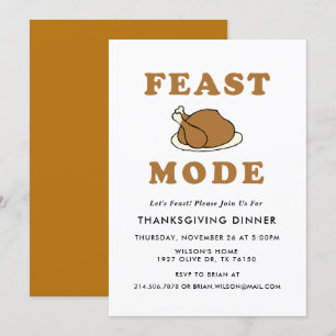 Feste Mode Erntedank Abendessen Party Einladung