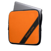 Feste Orange Laptopschutzhülle (Vorderseite Links)