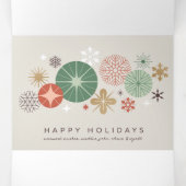 Feste Ornamente und Sterne Dreifach Gefaltete Urlaubskarte (Innenseite Mitte)