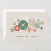 Feste Ornamente und Sterne Feiertagskarte (Vorne/Hinten)