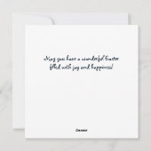 Feste Ostersonnige Illustration Feiertagskarte (Rückseite)