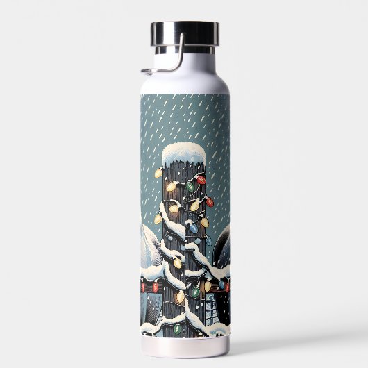 Feste Pferde | Frohe Weihnachten Trinkflasche (Rechts)