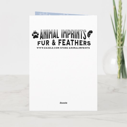 Feste Pferde und Weihnachtslicht Karte (Rückseite)