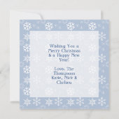 Feste Pferde und Weihnachtslicht Personalisiert Karte (Rückseite)