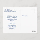 Feste Pferde und Weihnachtslicht Personalisiert Postkarte (Rückseite)