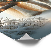 Feste Pferde und Weihnachtslicht Poster (Ecke)