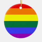 Feste Regenbogen-Kreis-Verzierung Keramikornament (Vorne)