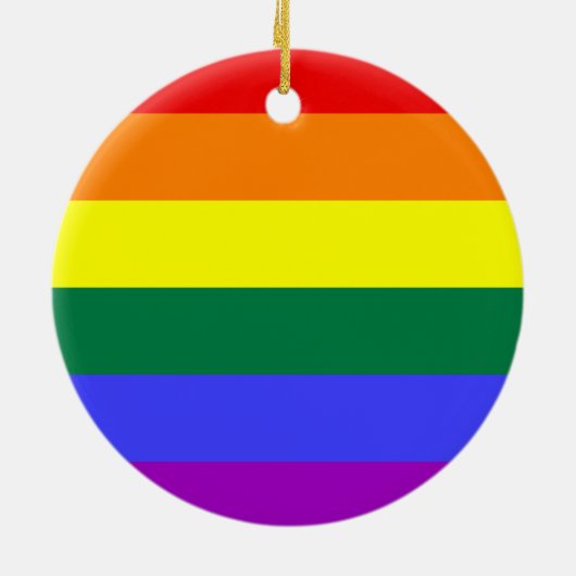 Feste Regenbogen-Kreis-Verzierung Keramikornament (Hinten)