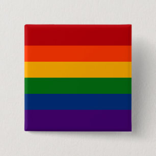 Feste Regenbogen-Stolz-Flagge Button