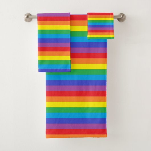 Feste Regenbogen-Streifen Badhandtuch Set (Insitu)