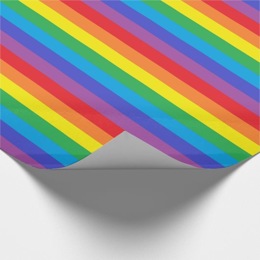Feste Regenbogen-Streifen Geschenkpapier (Ecke)