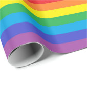 Feste Regenbogen-Streifen Geschenkpapier (Rolleneckpunkt)