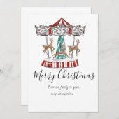 Feste Rentier-Urlaubskarte Einladung (Vorne/Hinten)