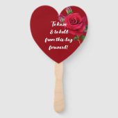 Feste Rote Rosen Hochzeit haben Fächer (Rückseite)