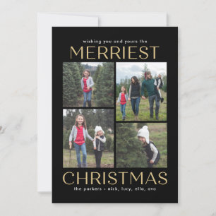 Feste saubere Collage-Editierbare Farb-Weihnachtsk Feiertagskarte