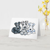 Feste Schnauzers Karte (Gelbe Blume)