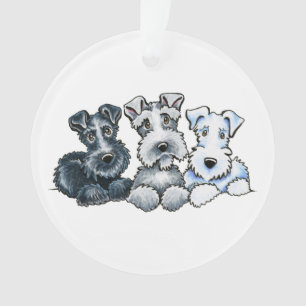 Feste Schnauzers Ornament