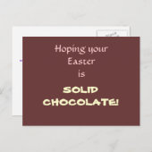 Feste Schokolade Ostern Feiertagspostkarte (Vorne/Hinten)