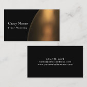 Feste schwarze Kurve über warmem unscharfem hellem Visitenkarte (Vorne/Hinten)