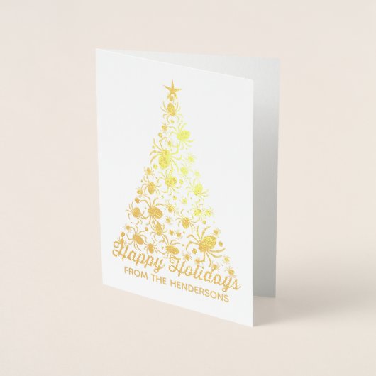 Feste Spinne Holiday Tree Folienkarte (Vorderseite)
