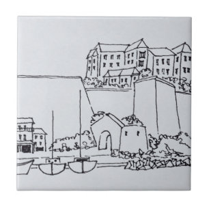 Feste Stadt Calvi  Korsika, Frankreich Fliese