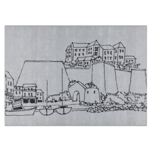 Feste Stadt Calvi  Korsika, Frankreich Schneidebrett