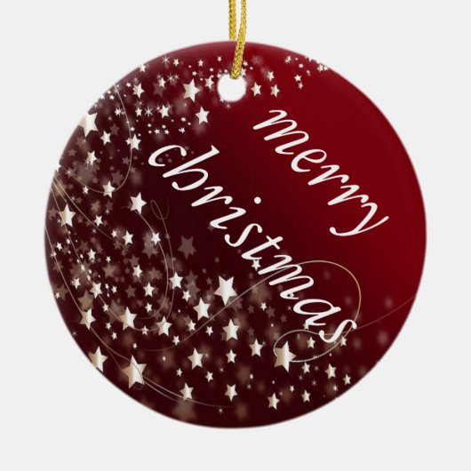 Feste Sterne Keramikornament (Vorne)