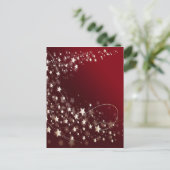 Feste Sterne Postkarte (Stehend Vorderseite)