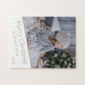 Feste Sterne Weihnachtsfamilie Keepake Foto Puzzle (Horizontal)