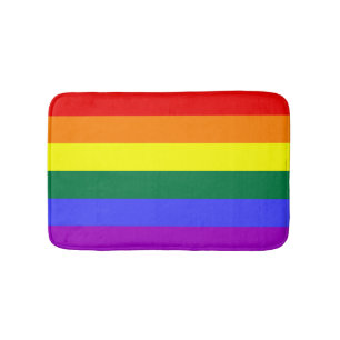 Feste Streifen-Regenbogen-Bad-Matte Badematte