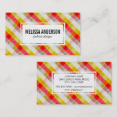 Feste Streifen | Schneeflocken Visitenkarte (Vorne/Hinten)