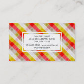 Feste Streifen | Schneeflocken Visitenkarte (Rückseite)