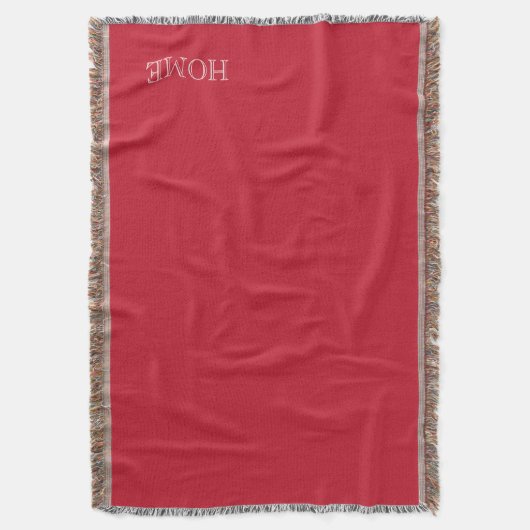 Feste tiefe dunkelrote ZUHAUSE Throwdecke Decke (Vorderseite Vertikal)