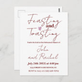 Feste & Toasting Probe Abendessen Minimalistisch Postkarte (Vorne/Hinten)