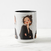 Feste & Unbeeindruckte Ästhetik-Trio Mädchen Kaffe Tasse (Zentrum)