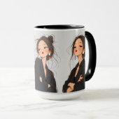 Feste & Unbeeindruckte Ästhetik-Trio Mädchen Kaffe Tasse (VorderseiteRechts)