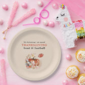 Feste und Fußball Erntedank Abendessen Light Peach Pappteller (Party)