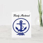 Feste verankerte Nautical Anchor Coastal Artwork Karte (Vorderseite)