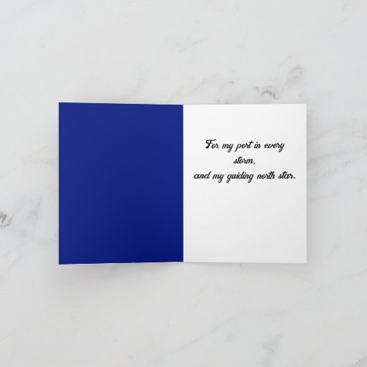 Feste verankerte Nautical Anchor Coastal Artwork Karte (Innenseite)