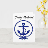 Feste verankerte Nautical Anchor Coastal Artwork Karte (Gelbe Blume)