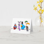 Feste Vögel auf einer Wirt-Karte Karte (Gelbe Blume)