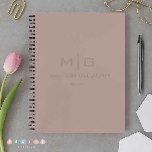 Feste weiche Licht-Pastell-Rotholz-Rosa-Braun-Farb Notizblock