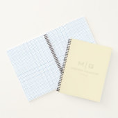 Feste weiche Lichtpastell-Beige-Creme-Gelbe Farbe Notizblock (Innenseite)