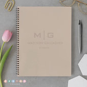 Feste weiche Lichtpastell-Beige-Grau-Braun-Farbe Notizblock