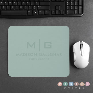 Feste weiche Lichtpastell-Sage-Moss-Grünfärbung Mousepad