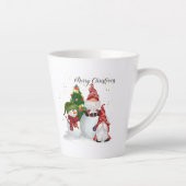Feste Weihnachtsgnome Feiertage Latte Tasse (Rechts)