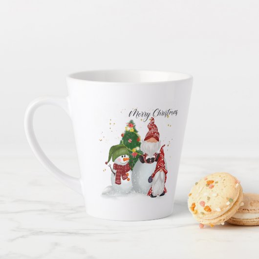 Feste Weihnachtsgnome Feiertage Latte Tasse (Beispiel)