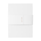 Feste weiße Paarnamen und Datum Hochzeit Einladungsbanderole (Rückseitenbeispiel)