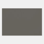 Fester Farbwald Schattengrün grau Geschenkpapier Set (Vorderseite)