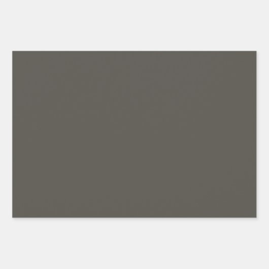 Fester Farbwald Schattengrün grau Geschenkpapier Set (Vorderseite)